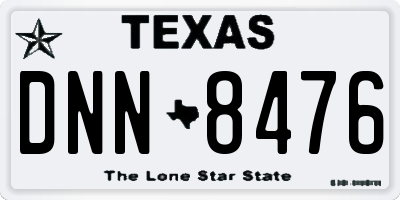 TX license plate DNN8476