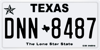 TX license plate DNN8487