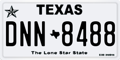 TX license plate DNN8488