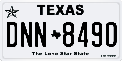 TX license plate DNN8490