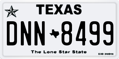 TX license plate DNN8499