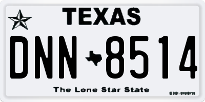 TX license plate DNN8514