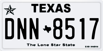TX license plate DNN8517