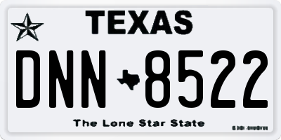 TX license plate DNN8522