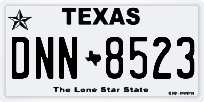 TX license plate DNN8523