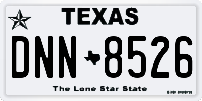TX license plate DNN8526