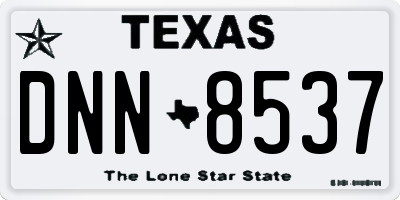 TX license plate DNN8537