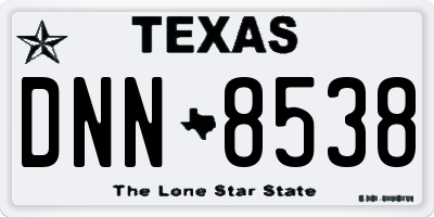 TX license plate DNN8538
