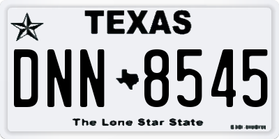 TX license plate DNN8545