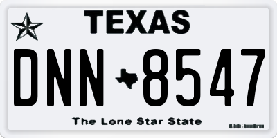TX license plate DNN8547
