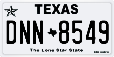 TX license plate DNN8549