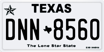 TX license plate DNN8560