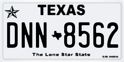 TX license plate DNN8562