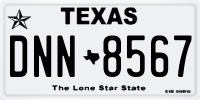 TX license plate DNN8567