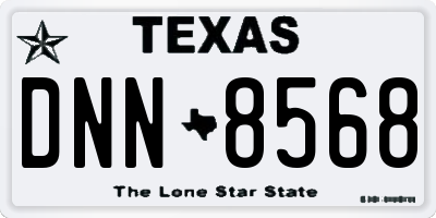 TX license plate DNN8568