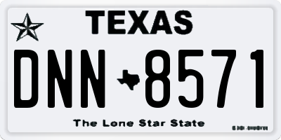 TX license plate DNN8571