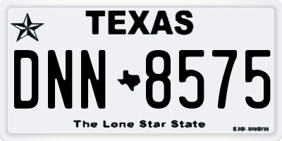 TX license plate DNN8575