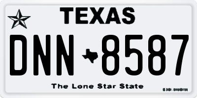 TX license plate DNN8587