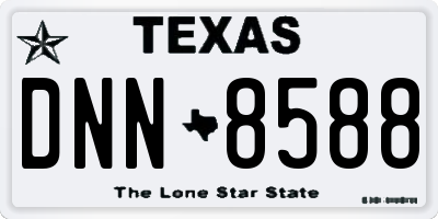 TX license plate DNN8588
