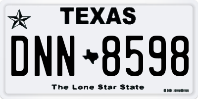 TX license plate DNN8598