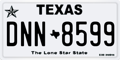 TX license plate DNN8599