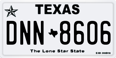 TX license plate DNN8606