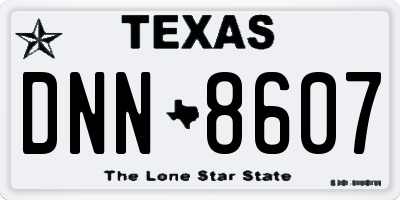 TX license plate DNN8607