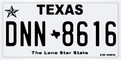 TX license plate DNN8616
