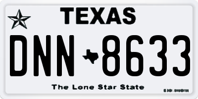 TX license plate DNN8633