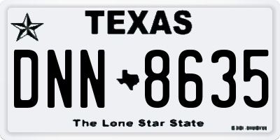 TX license plate DNN8635