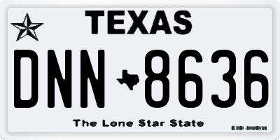 TX license plate DNN8636