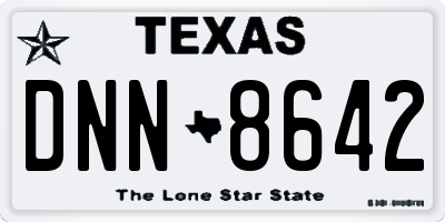 TX license plate DNN8642