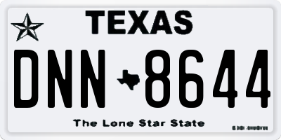 TX license plate DNN8644