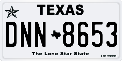 TX license plate DNN8653