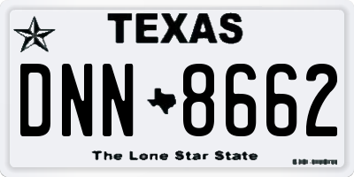 TX license plate DNN8662