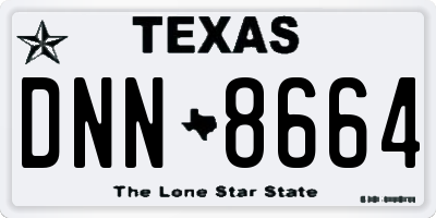 TX license plate DNN8664