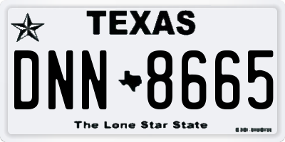 TX license plate DNN8665