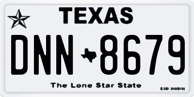 TX license plate DNN8679