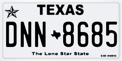 TX license plate DNN8685