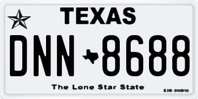 TX license plate DNN8688