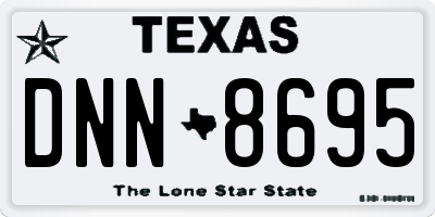 TX license plate DNN8695
