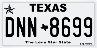 TX license plate DNN8699