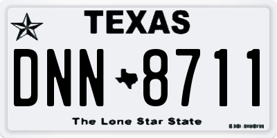 TX license plate DNN8711