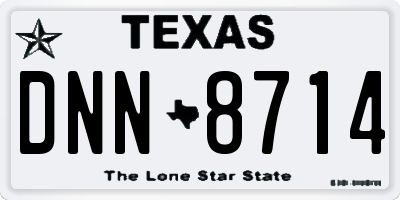 TX license plate DNN8714