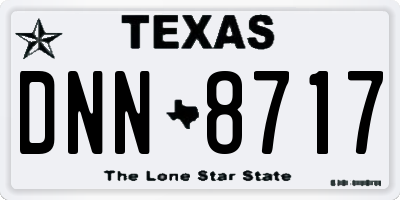 TX license plate DNN8717