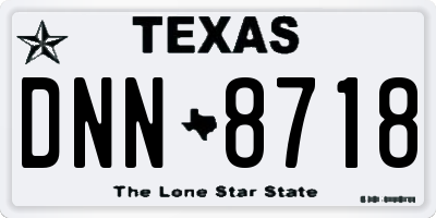 TX license plate DNN8718