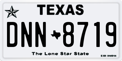 TX license plate DNN8719