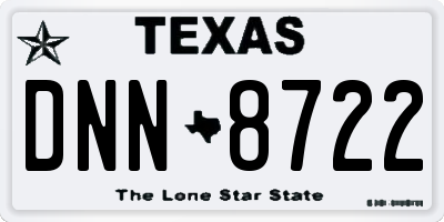 TX license plate DNN8722