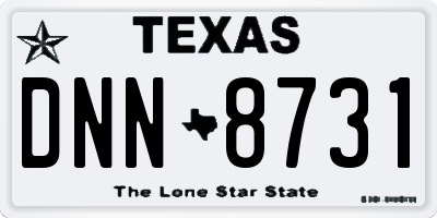 TX license plate DNN8731