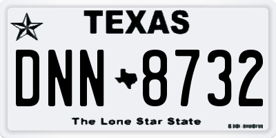 TX license plate DNN8732